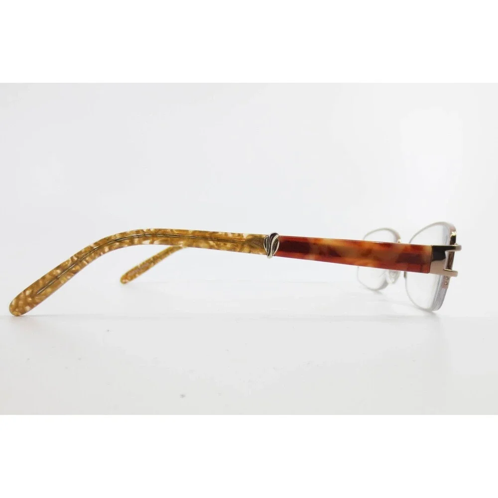 WR 5101 BR Bronze Semi Rimless Rectangle Eyeglasses Frames 50-18-135 Tortoise